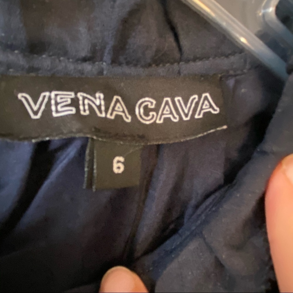Vena Cava Dress High Neck Navy Blue Sz 6 - Picture 2 of 8